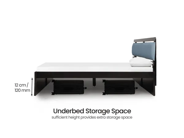 Crest Queen Size Double Bed With Premium Foam Mattress Queen Size (78 x 60 x 4 inches) With Single door fridge